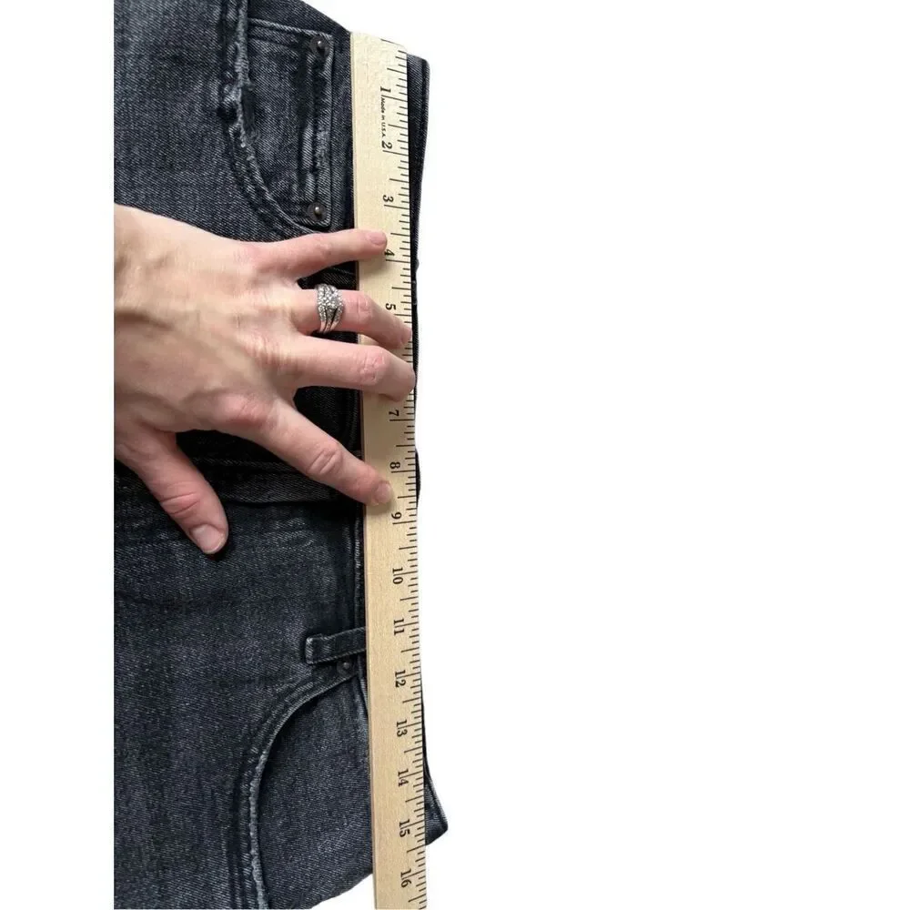 Abercrombie & Fitch Ultra High Rise Ankle Straight Jeans size 30 Washed Gray Dis